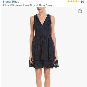 Eliza J Lace Fir Flare Dress
